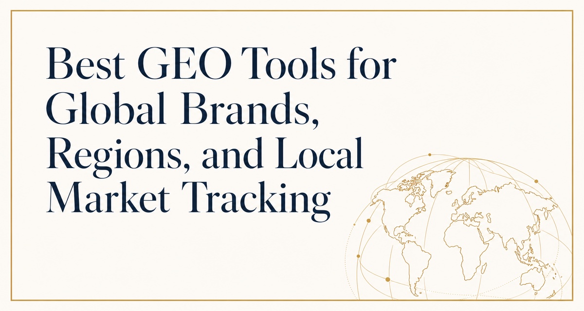 Best GEO Tools for Global Brands, Regions, and Local Market Tracking